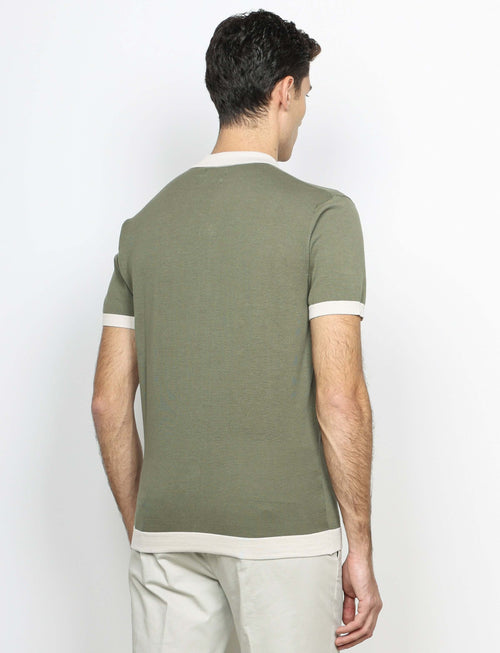 Cardigan polo in cotone luigi fusaro