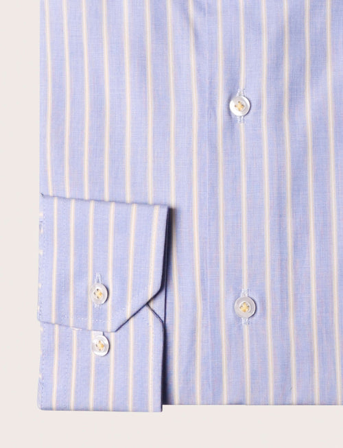 Camicia in cotone a righe verticali luigi fusaro
