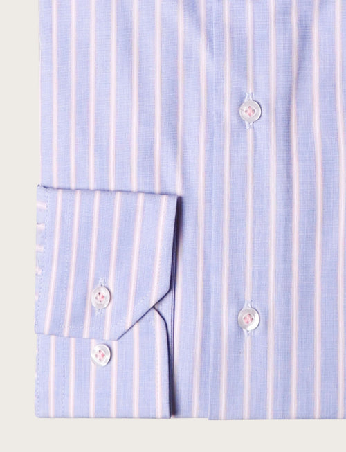 Camicia in cotone a righe verticali luigi fusaro