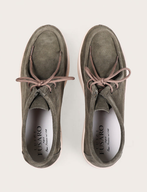 Scarpe stringate in camoscio_Luigi Fusaro