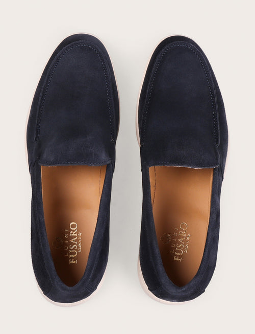 Mocassini slip on in camoscio