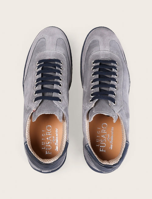 Sneakers in camoscio con suola in gomma_Luigi Fusaro