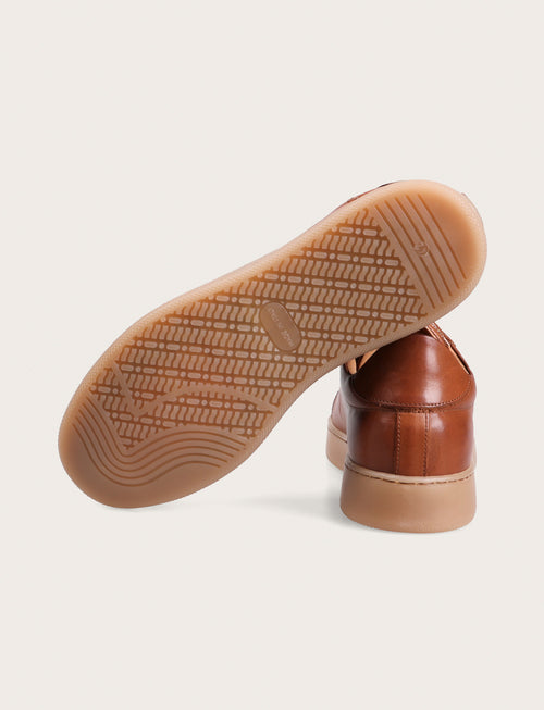 Sneakers in pelle nappa |Colore:Cuoio