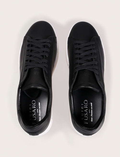 Sneakers in pelle nappa |Colore:Nero