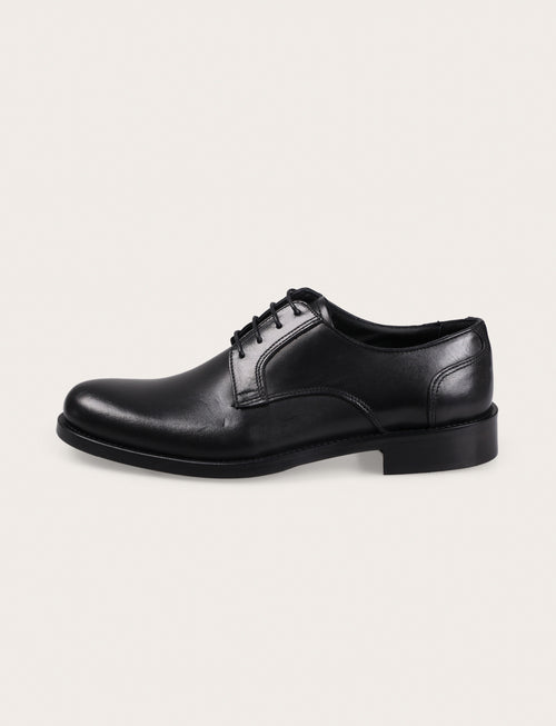 Scarpe derby in pelle liscia con lacci
