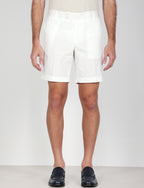 Bermuda classici in cotone tinta unita |Colore:Bianco