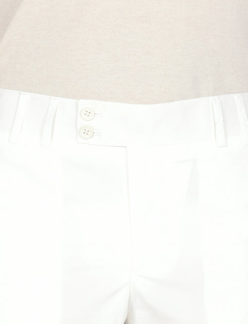 Bermuda classici in cotone tinta unita |Colore:Bianco