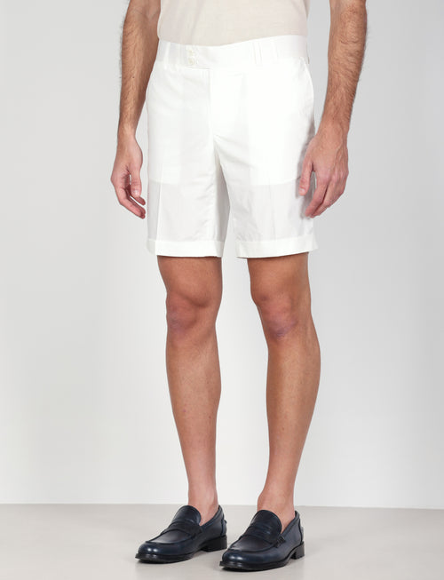 Bermuda classici in cotone tinta unita |Colore:Bianco