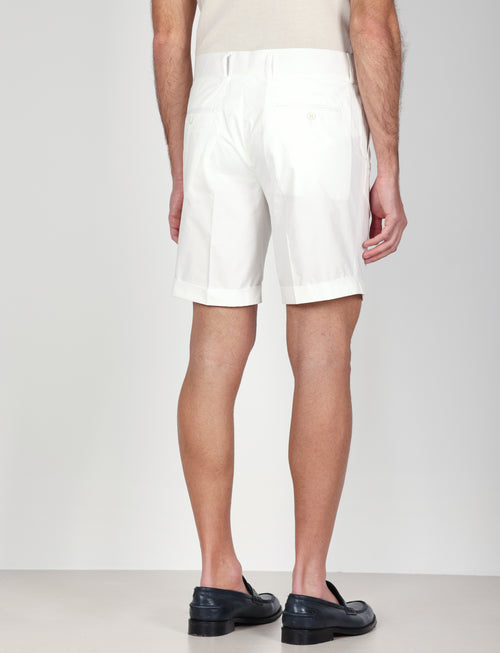 Bermuda classici in cotone tinta unita |Colore:Bianco