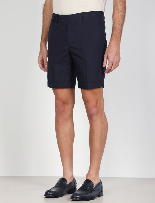 Bermuda classici in cotone tinta unita |Colore:Blu