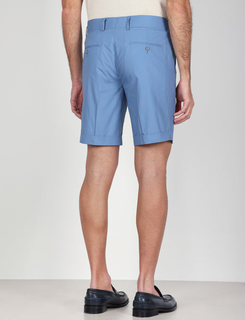 Bermuda classici in cotone tinta unita |Colore:Azzurro