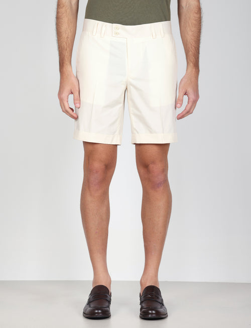 Bermuda classici in cotone tinta unita |Colore:Beige