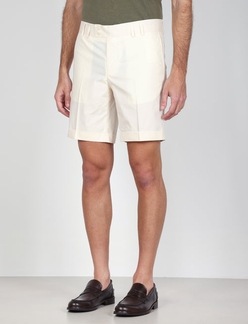Bermuda classici in cotone tinta unita |Colore:Beige