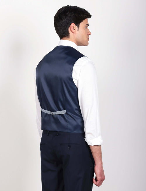Gilet in lino mélange trama diagonale luigi fusaro