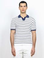 Polo a righe in cotone 100% luigi fusaro