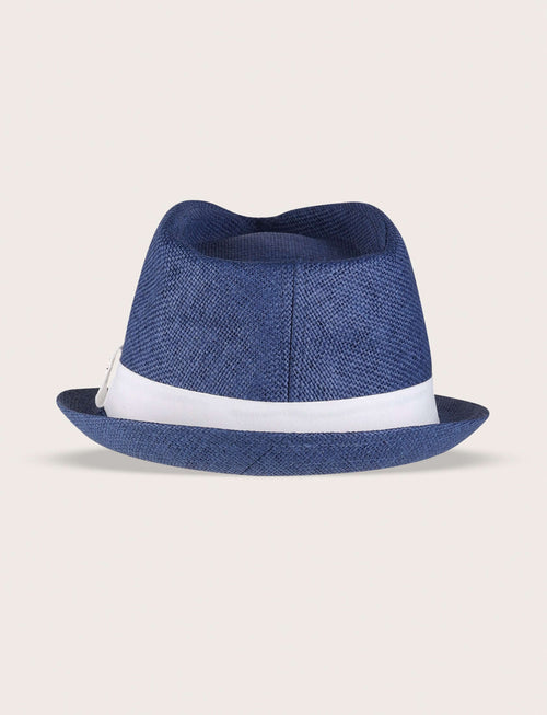 Cappello fedora in paglia con nastro a contrasto_Luigi Fusaro