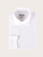 Camicia in cotone stretch tinta unita