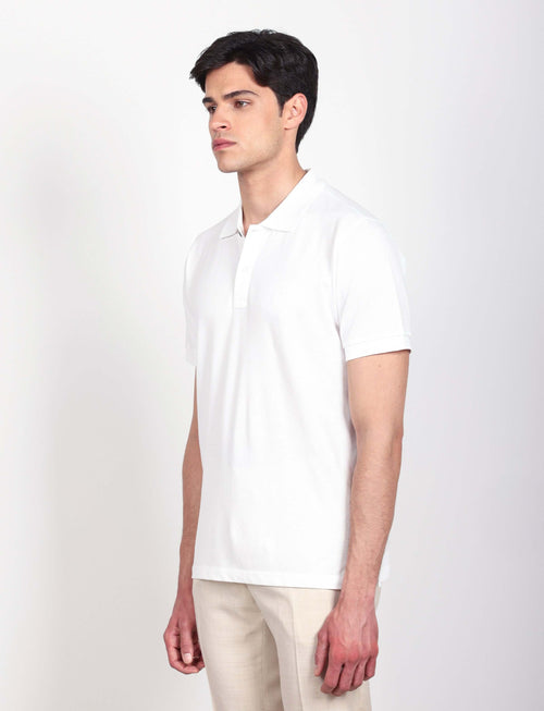 Polo in cotone tinta unita |Colore:Bianco