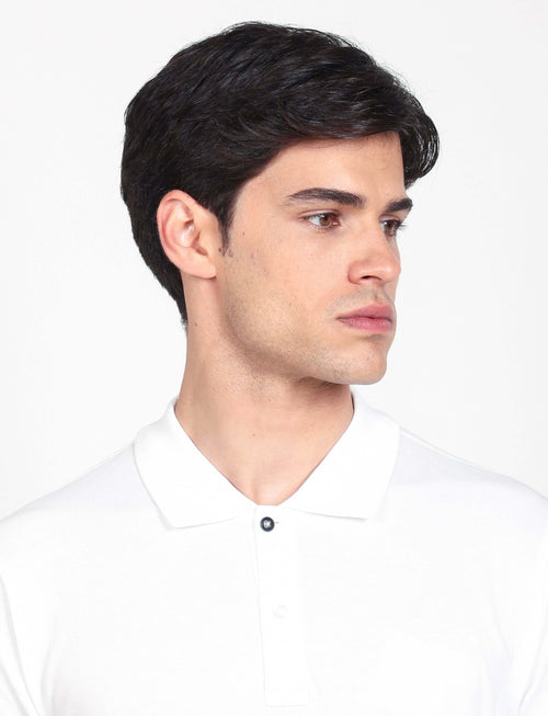 Polo in cotone tinta unita |Colore:Bianco