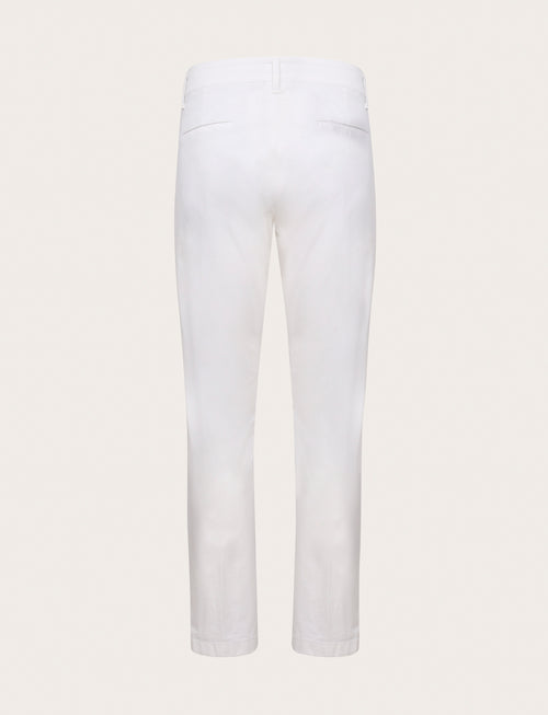 Pantaloni in gabardine di cotone stretch |Colore:Panna