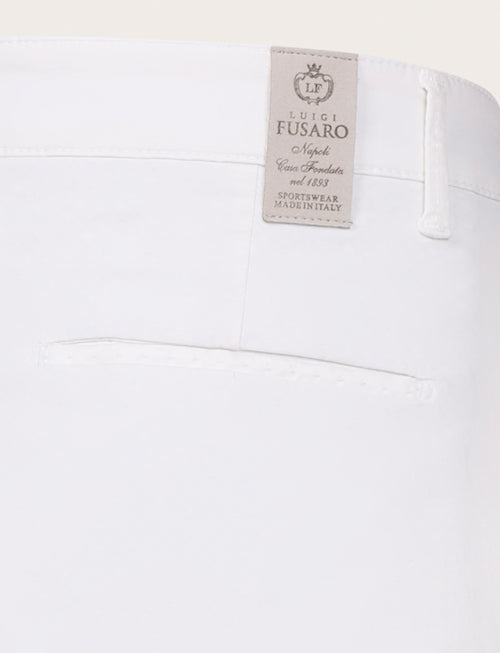 Pantaloni in gabardine di cotone stretch |Colore:Panna