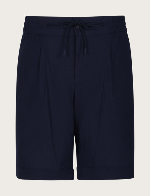 Bermuda in cotone mélange con coulisse luigi fusaro