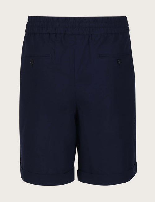 Bermuda in cotone mélange con coulisse luigi fusaro