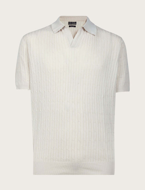 Polo in cotone derby a trecce|Colore:Beige