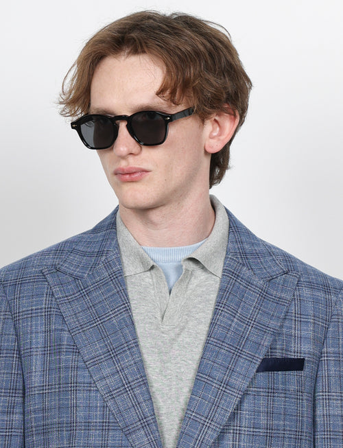 Giacca principe di galles denim