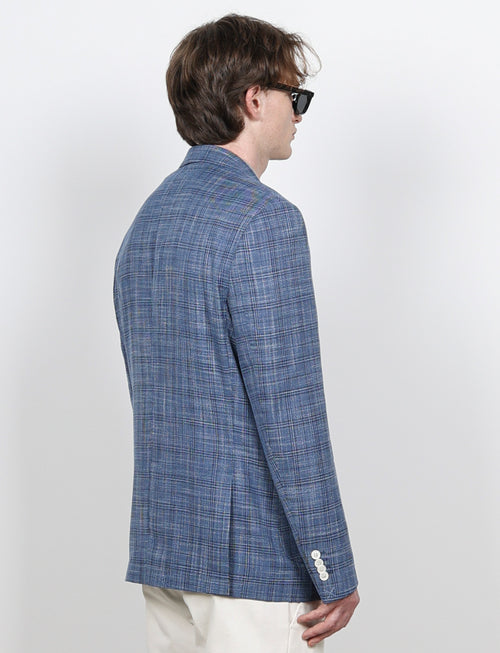 Giacca principe di galles denim
