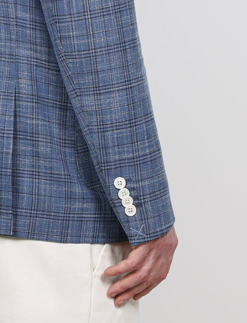 Giacca principe di galles denim