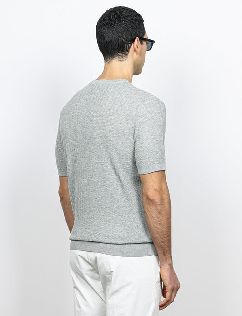 T shirt in cotone lavorazione spigata