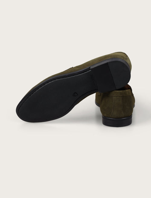 Mocassini in camoscio con bendina |Colore:Verde