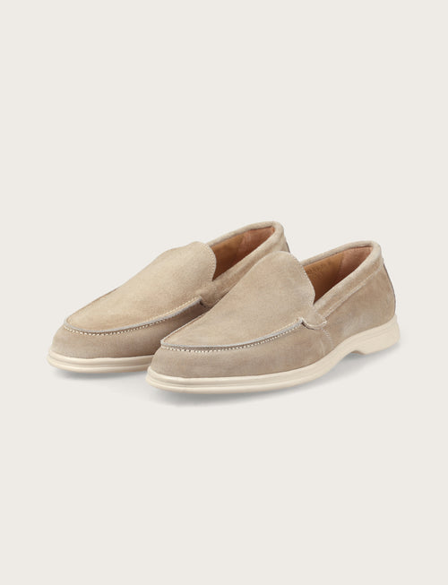 Mocassini slip on in camoscio