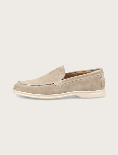 Mocassini slip on in camoscio