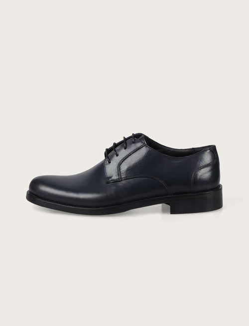 Scarpe derby in pelle liscia con lacci