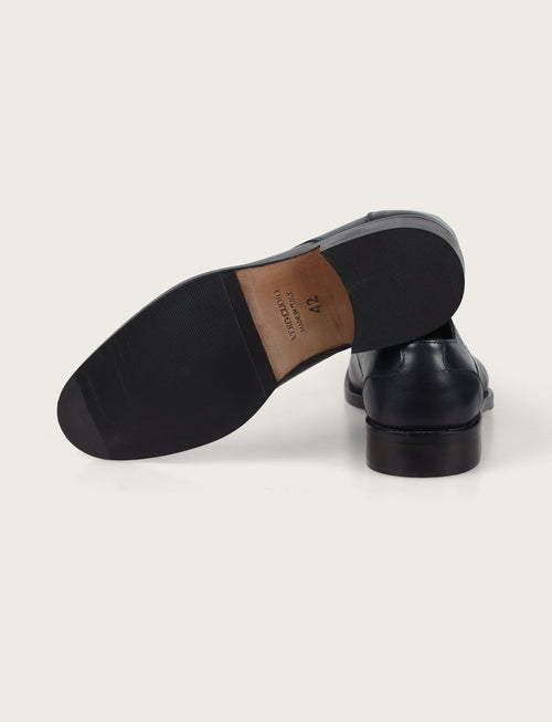 Scarpe derby in pelle liscia con lacci