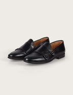 Scarpe doppia fibbia in pelle crust_Luigi Fusaro