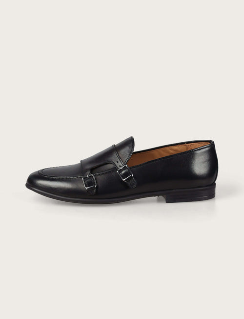 Scarpe doppia fibbia in pelle crust_Luigi Fusaro