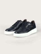Sneakers in pelle casual con suola in gomma_Luigi Fusaro