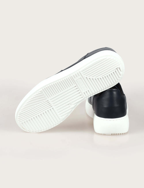 Sneakers in pelle casual con suola in gomma_Luigi Fusaro