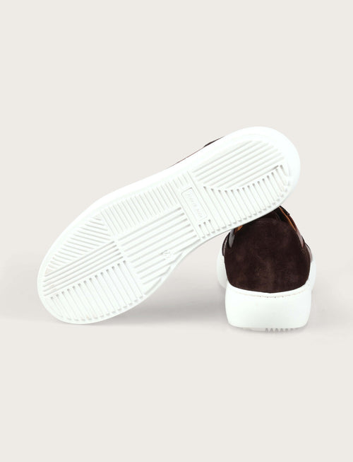 Sneakers in pelle e camoscio con suola in gomma_Luigi Fusaro