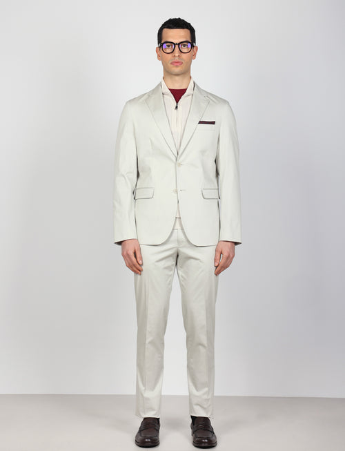 Giacca tinta unita in cotone stretch |Colore:Beige