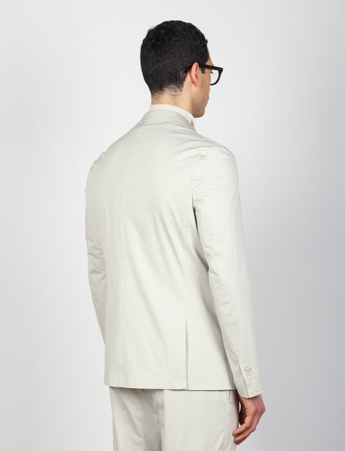 Giacca tinta unita in cotone stretch |Colore:Beige