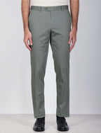 Pantaloni tinta unita in cotone stretch_Luigi Fusaro