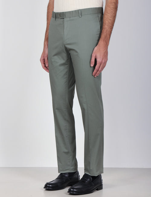 Pantaloni tinta unita in cotone stretch