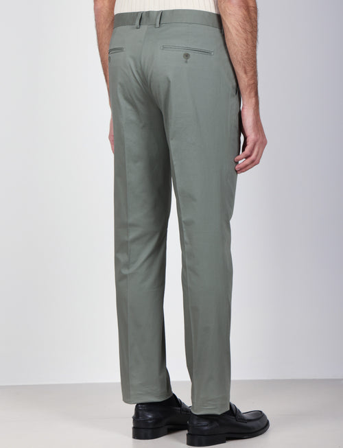 Pantaloni tinta unita in cotone stretch