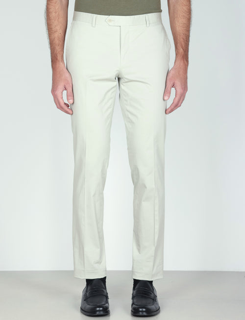 Pantaloni tinta unita in cotone stretch