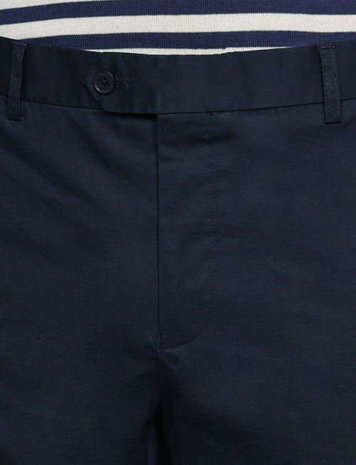 Pantaloni tinta unita in cotone stretch_Luigi Fusaro