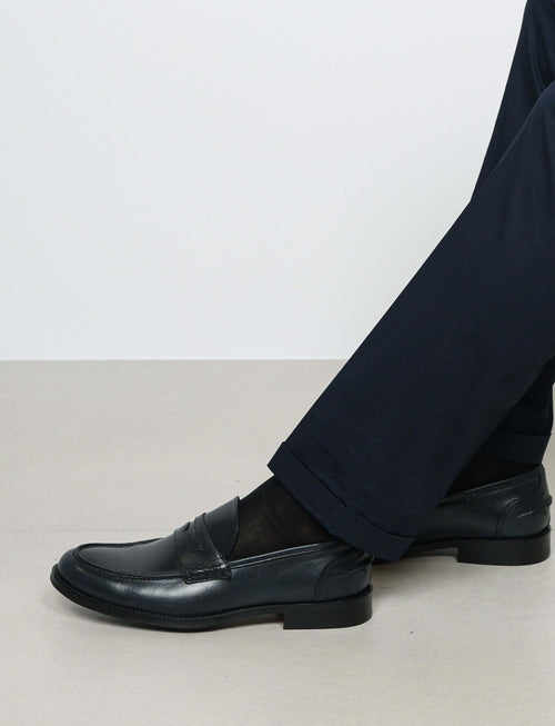 Pantaloni tinta unita in cotone stretch_Luigi Fusaro
